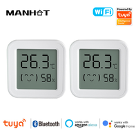 Smart Tuya Bluetooth Temperature And Humidity Sensor Mini LCD Display APP Remote Voice Control Google Thermometer Hygrometer