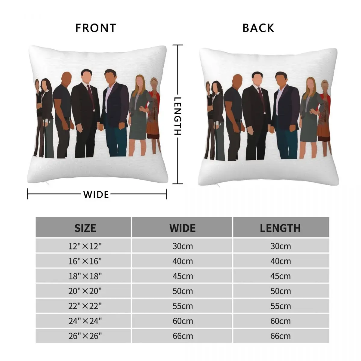 Criminal Minds Minimalistic Square Pillowcase Polyester Linen Velvet Creative Zip Decor Throw Pillow Case Car Cushion Cover