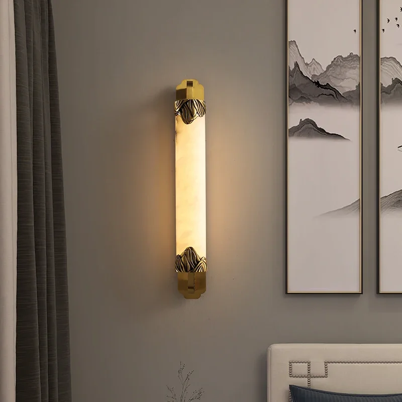 ABEL Brass Wall Light LED Modern Luxury Marble Sconces Fixture Indoor Decor for Home Bedroom Living Room Corridor