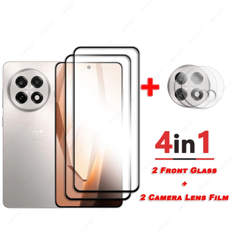 For OnePlus 13R Glass Screen Protector For OnePlus Ace 5 Pro Black Edge Protective Film Camera Lens Film For OnePlus Ace 5
