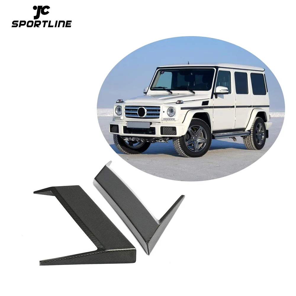 Carbon Fiber G550 G63 Side Fender Vent Trims for Mercedes-Benz G Class G550 G500 G63 AMG Base Sport Utility 4-Door