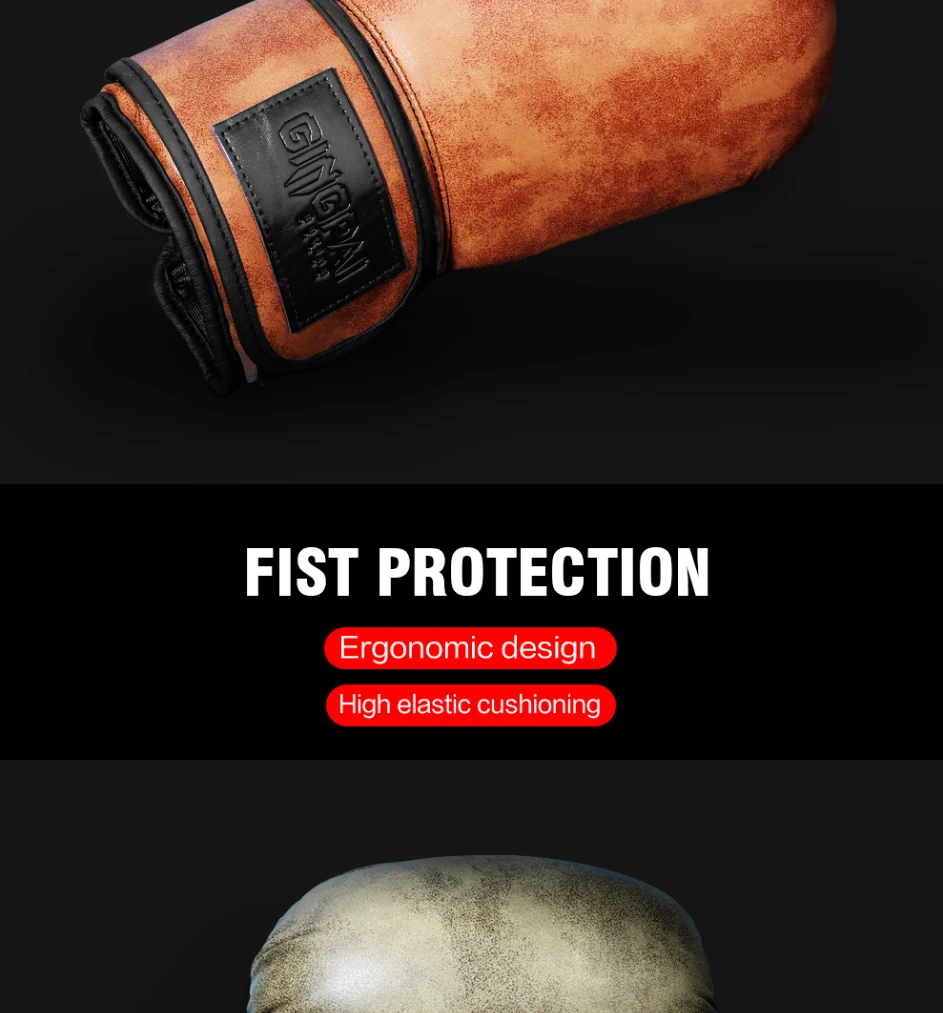 Retro Farbe Erwachsene Kinder Frauen/Männer Boxhandschuhe Pu Leder MMA Muay Thai Boxe De Luva Handschuhe Sanda GYM Ausrüstung 6 8 10 12 UNZEN Boks – Detail 6