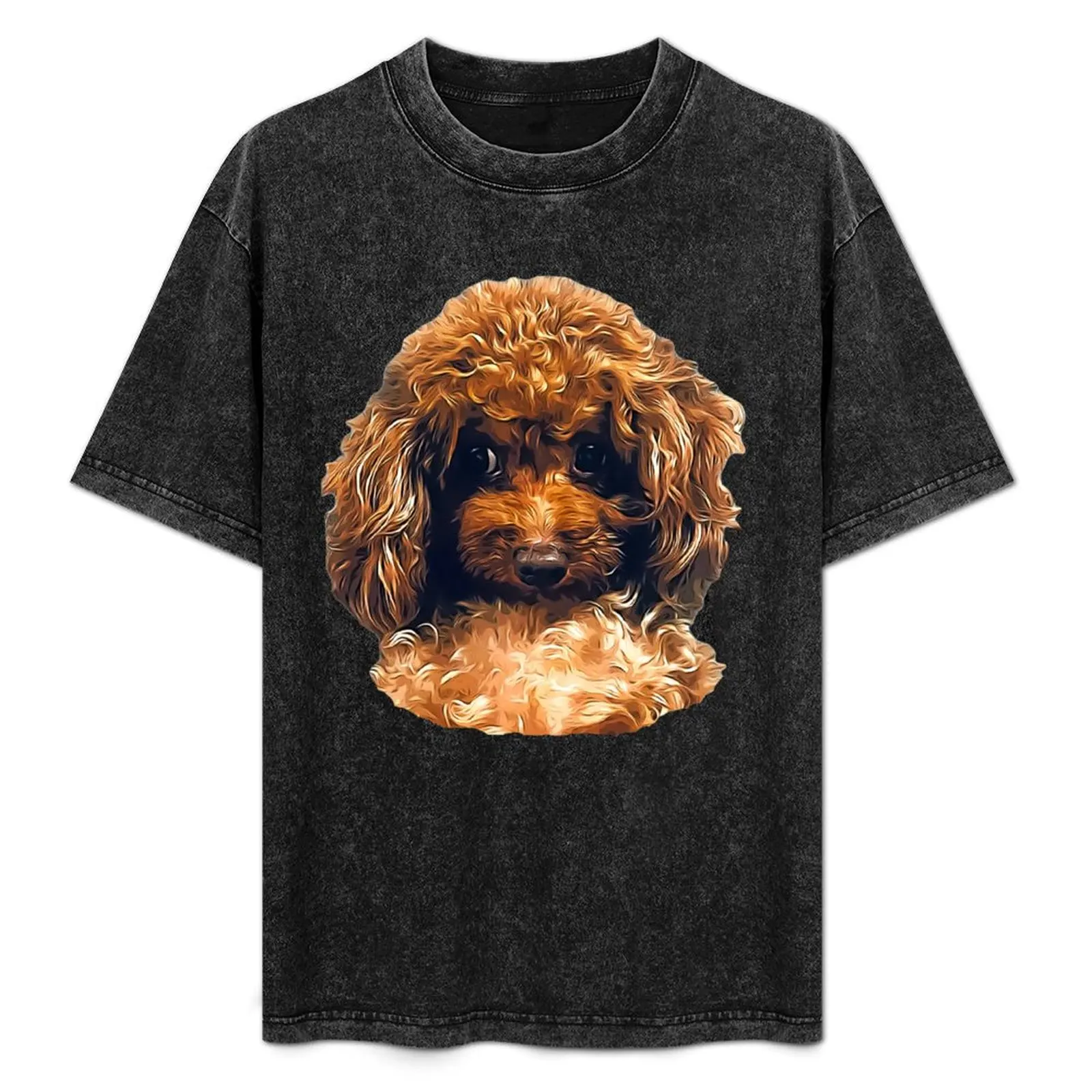 Camiseta con diseño de Poodle Toy Mini, camiseta informal relajada de manga corta