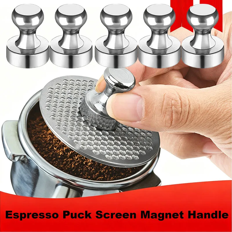 Espresso Puck Screen Magnet Handle Reusable 51/53/58mm Coffee Shower Screen Magnetic Holder Espresso Brewing Maintenance Tool