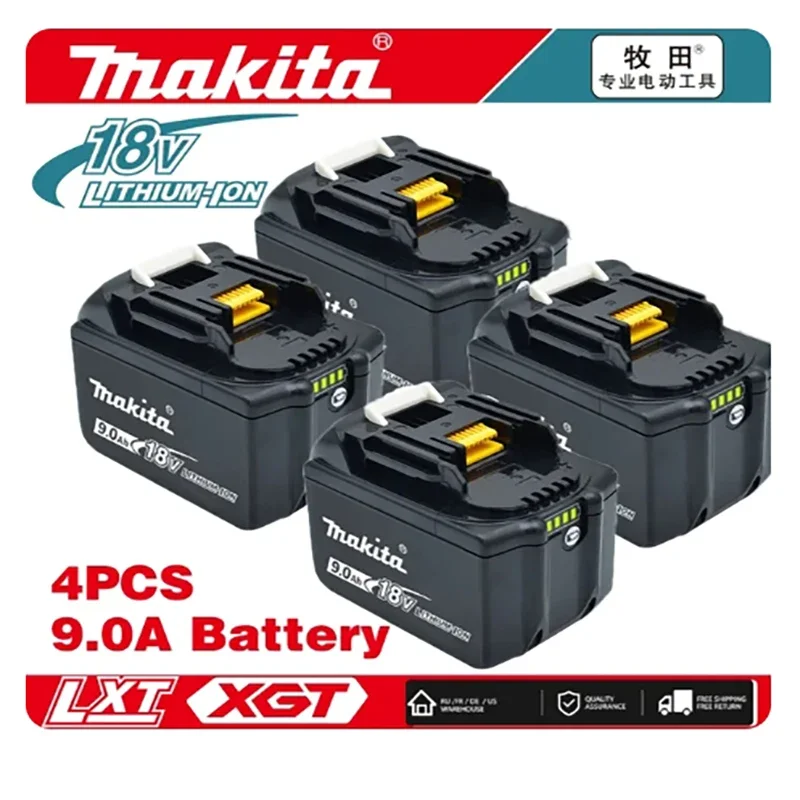 

100% оригинал Makita 18 В 6 Ач/5 Ач/3 Ач для батареи Makita BL1830B BL1850B BL1850 BL1840 BL1860 BL1815 Сменная литиевая батарея