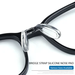 Eyeglasses Saddle Bridge Glasses Bridge Strap Nose Pads Soft Silicone Anti-Slip Nosepads Screw-in Eye Glasses Nose Piece