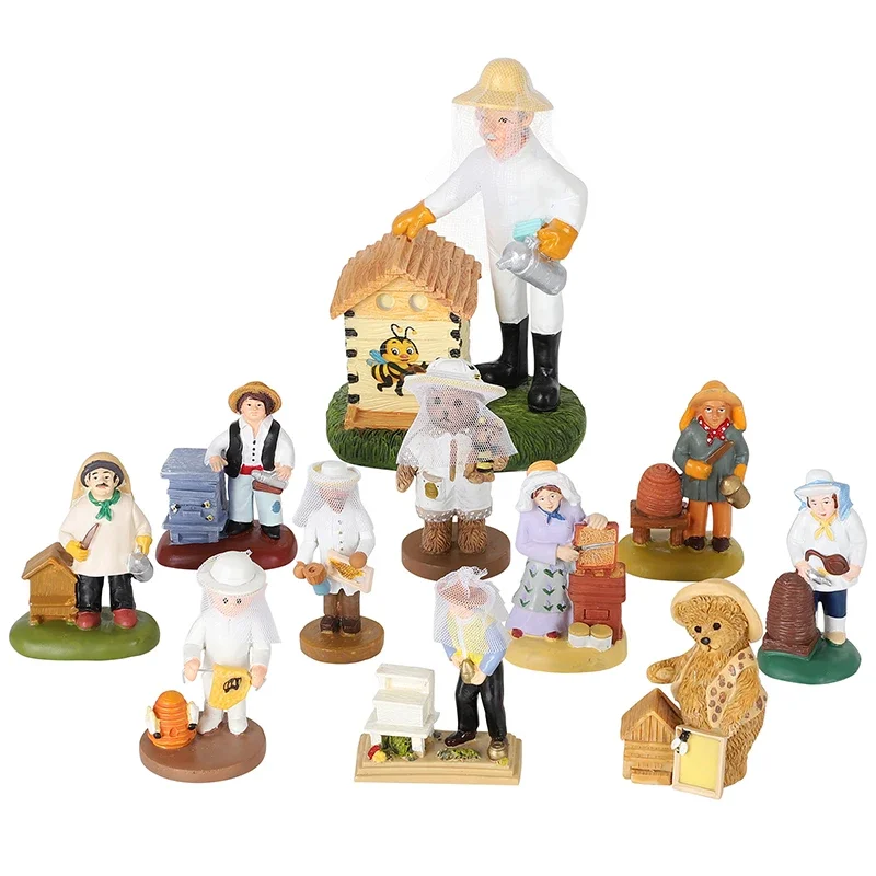 

Resin Craftwork Beekeeper honey bear Sculpture Educational Toys Desktop and Office Decoration Children Playroom Beekeeper Playse