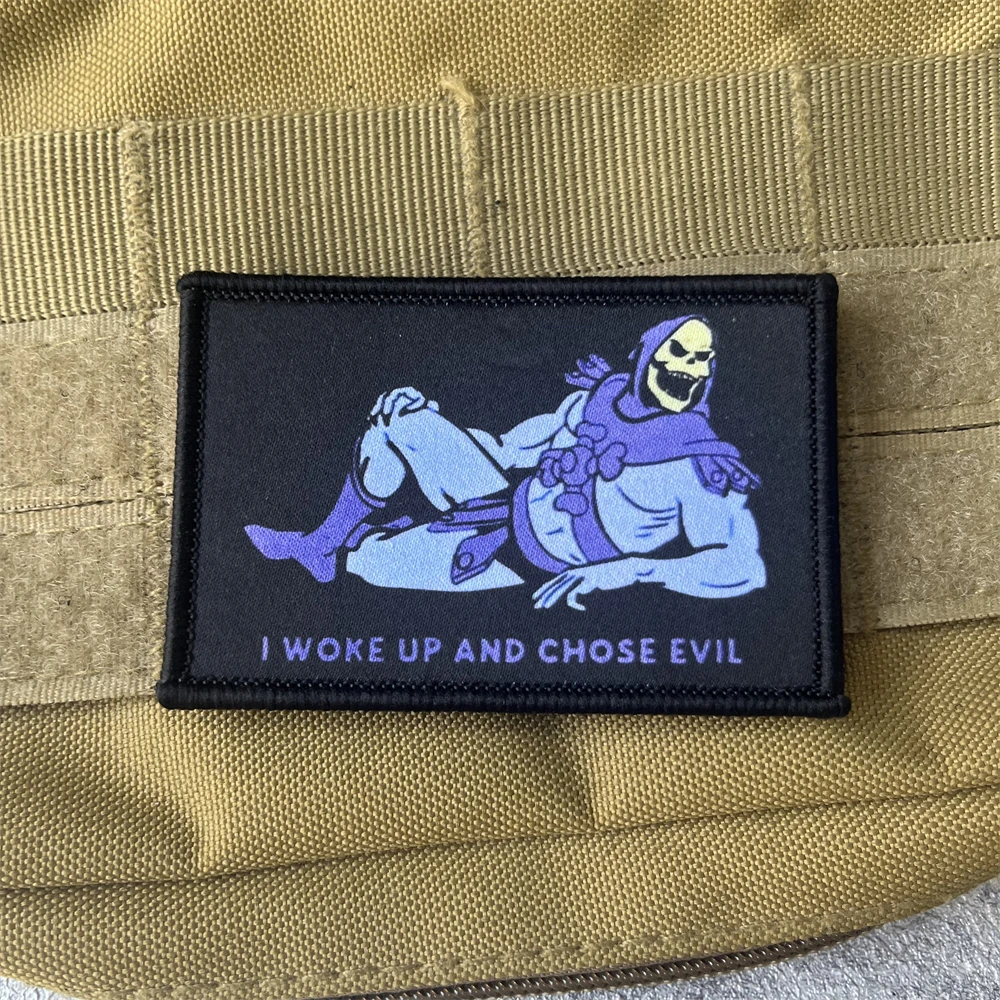 Insignia morale Skeletor – Parche táctico gancho y bucle cristiano - imagen 3