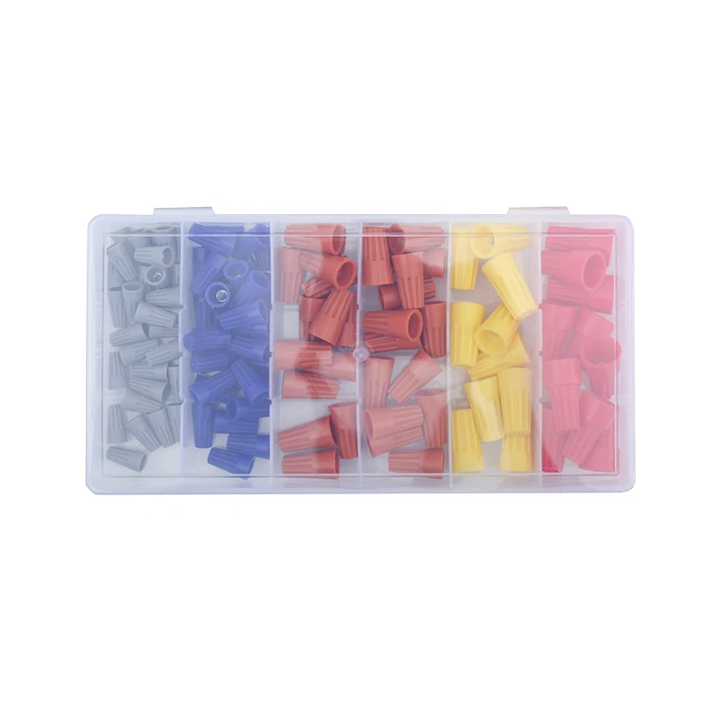 110PCS Boxed Terminal Cap, Rotating Terminal, Crimping Cap, Spring Screw Wire Connector, Wire Head, Wire Connector