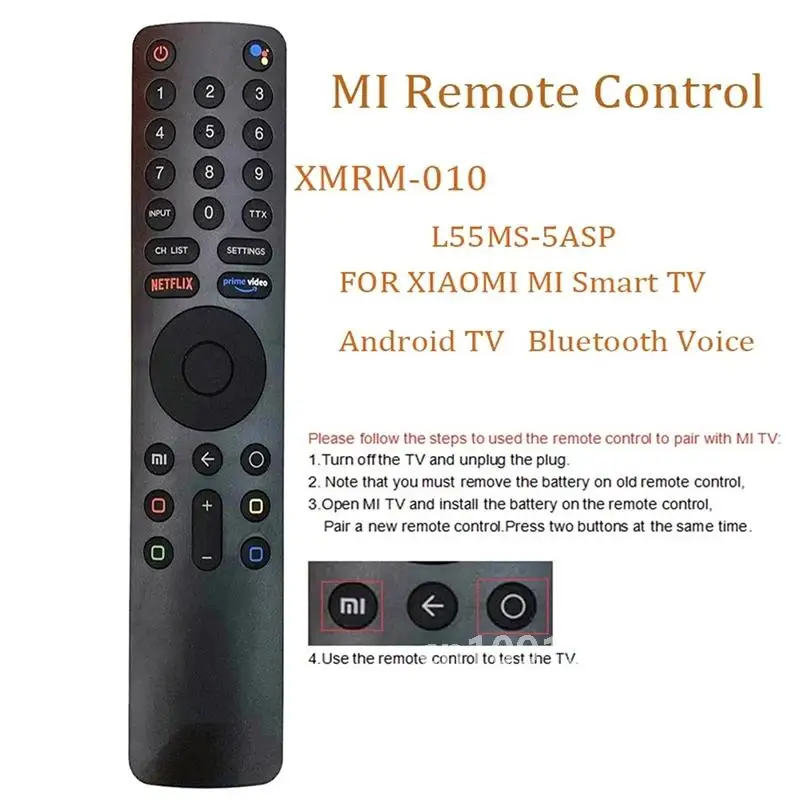 New XMRM-010 Voice Laser Bluetooth Remote Control for Xiaomi MI TV 4S Android Smart TV L65M5-5ASP MI P1 32 MI Box