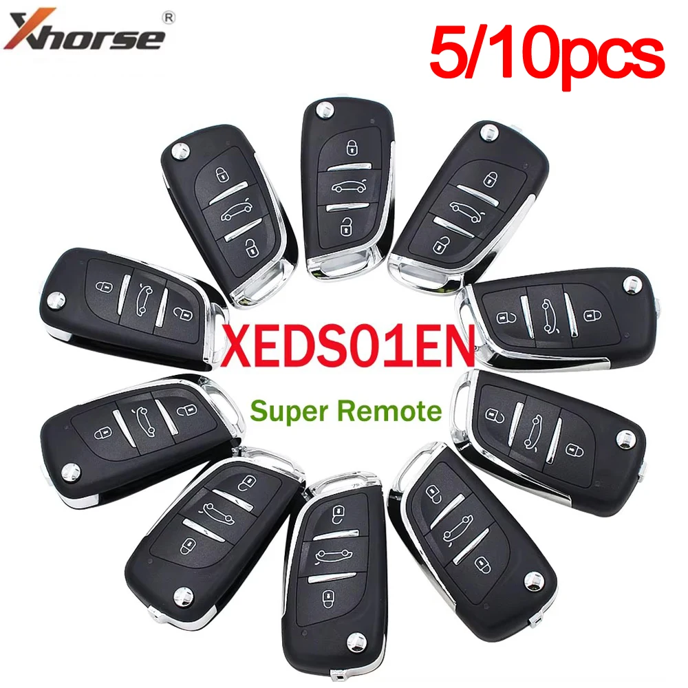 5/10PCS XHORSE XEDS01EN VVDI Super Remote with XT27A01 XT27A66 Chip Work for VVDI2 /VVDI MINI Key Tool