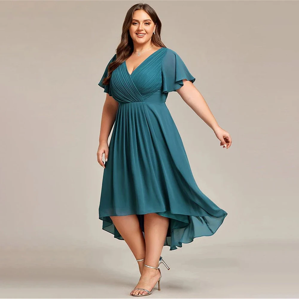 

Mother of the Bride Dresses 2026 Chiffon Pleated A Line Short Sleeve Women's Wedding Party Elegant Mother Dresses Clearance Sale