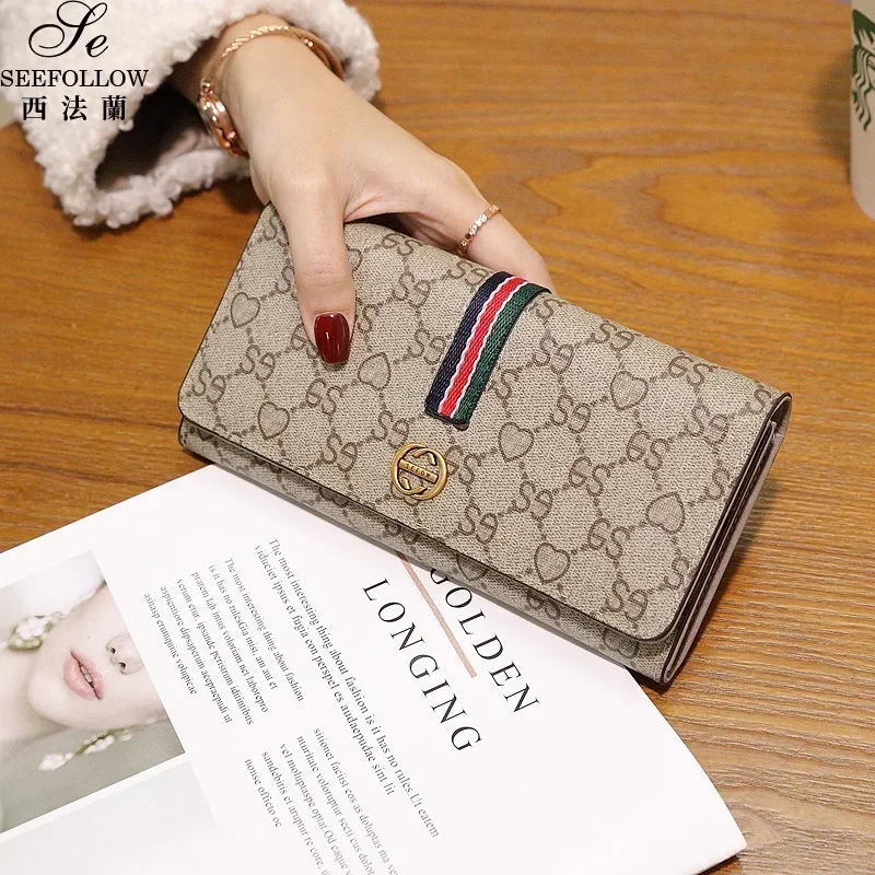Long large capacity card bag wallet Integrated mobile phone large money storage card holder Women's men's travel wallet
