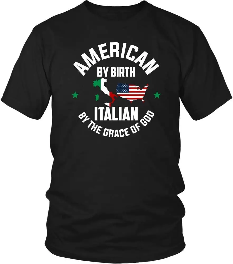 Italian Shirts-Men's Italy T-Shirt Style with Italian by The Grace of God Design