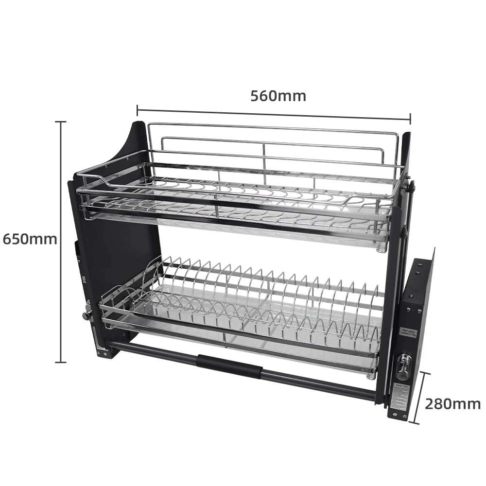 سحب وحدة مخزن خزانة مصعد رفع سلة التخزين المنظمة للمطبخ #3