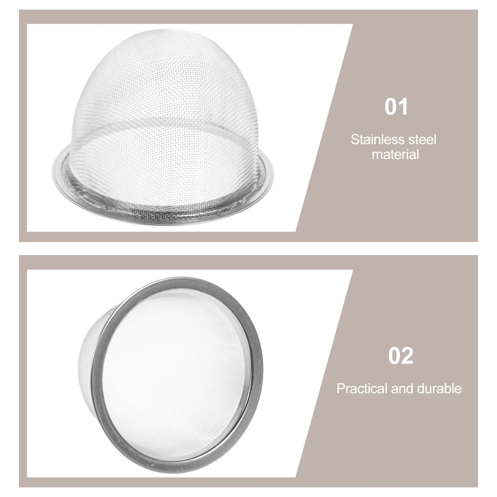 

8pcs Stainless Steel Tea Filter Metal Infuser Sturdy Tea Strainer For Loose Leaf Herbs Spices Cup Accessory 7.2Cm X 5Cm