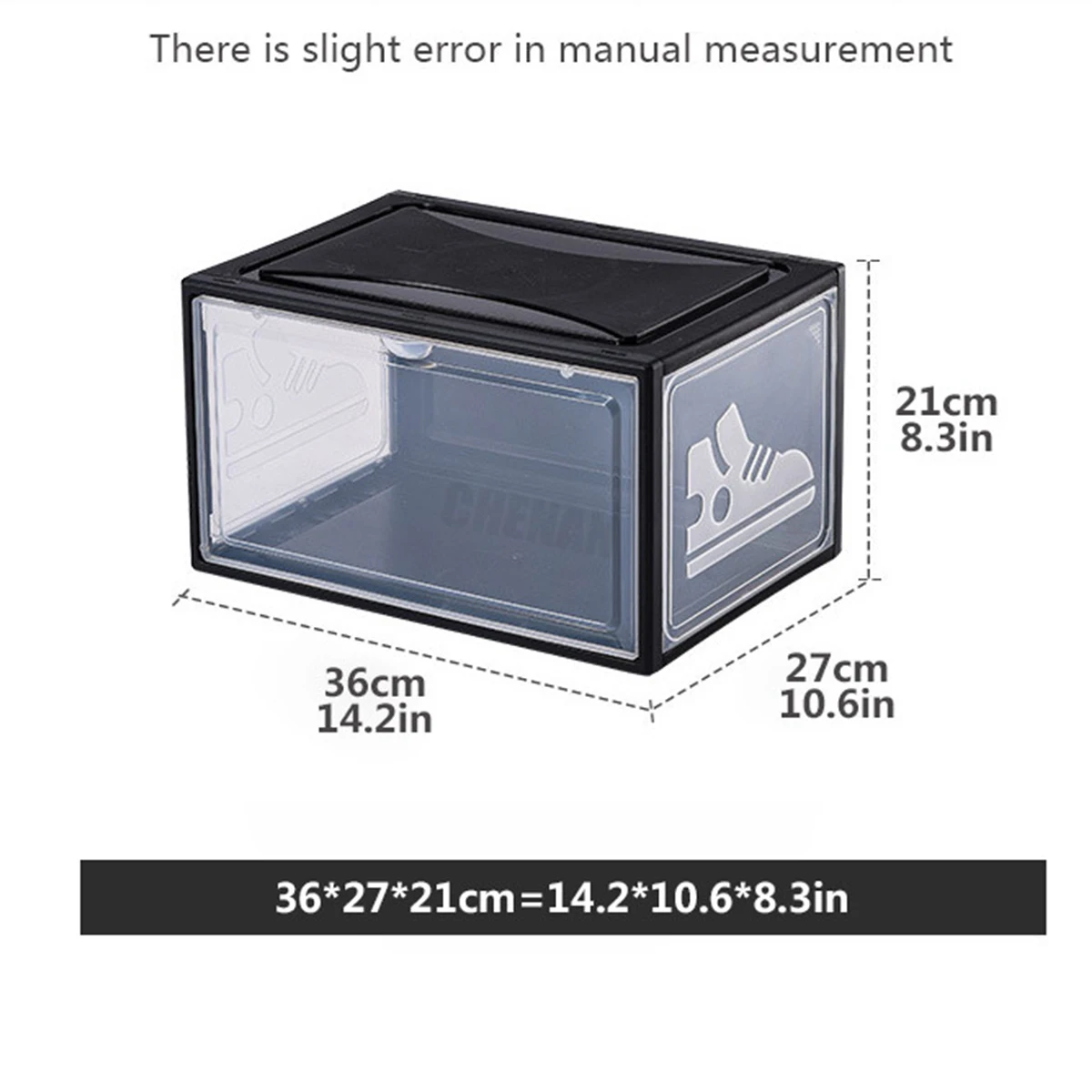 1Pc Magnetic Hard Plastic Shoe Box Dustproof Sneakers Organizers Transparent Stackable Shoes Cabinet Household Organization