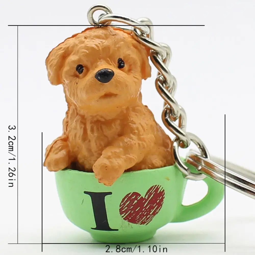 Cartoon Puppy Keychain Pet Dog Shape Key Chain Pendant Bag Ornament Holiday Car Key Holder Gift