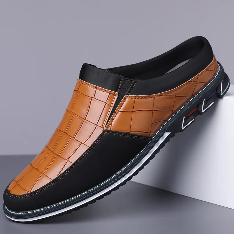 Men's Extra Large Big Size Slip on Loafers PU Leather Soft Sole Comfortable Casual Driving Shoes Flat Heel Fashion Mens Loafers