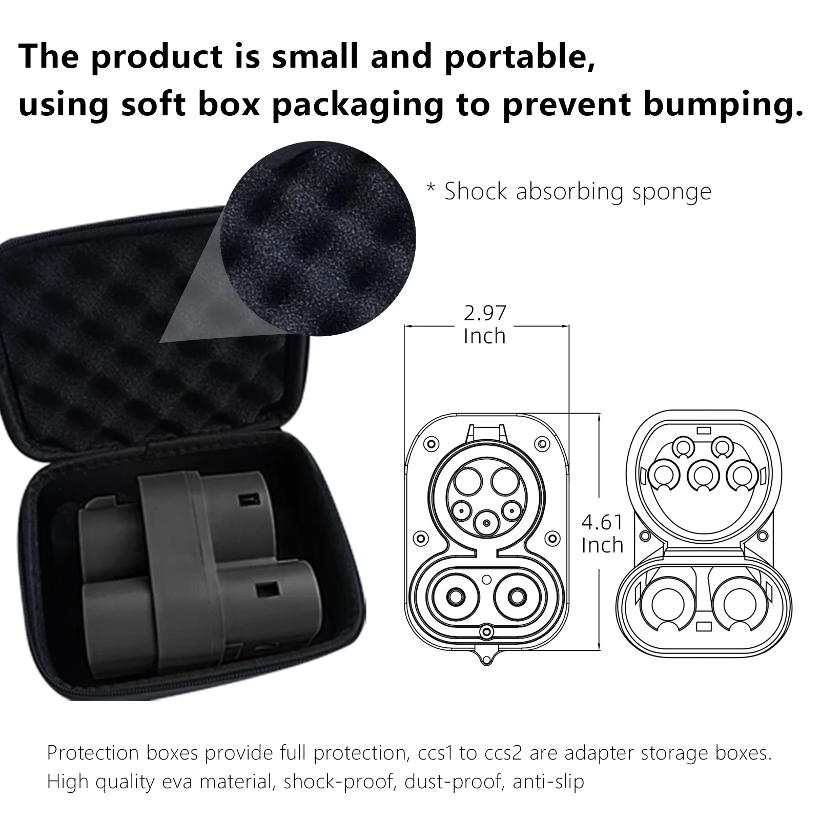 EVqiaoyi محول سيارة كهربائية CCS1 إلى CCS2 250kW AC+DC. محول من شاحن CCS1 إلى سيارات كهربائية CCS2. محول شحن سريع لسيارات كهربائية #6