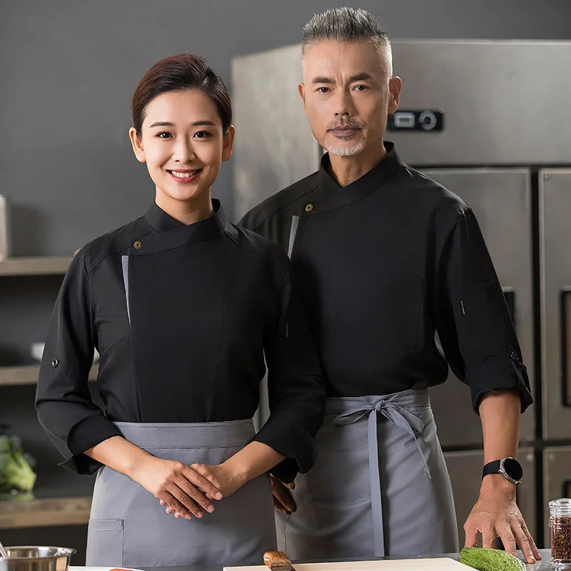 

Рабочая одежда для шеф-поваров на осень и зиму, униформа для шеф-поваров отелей и ресторанов, мужская одежда для шеф-поваров, униформа для шеф-поваров отелей.