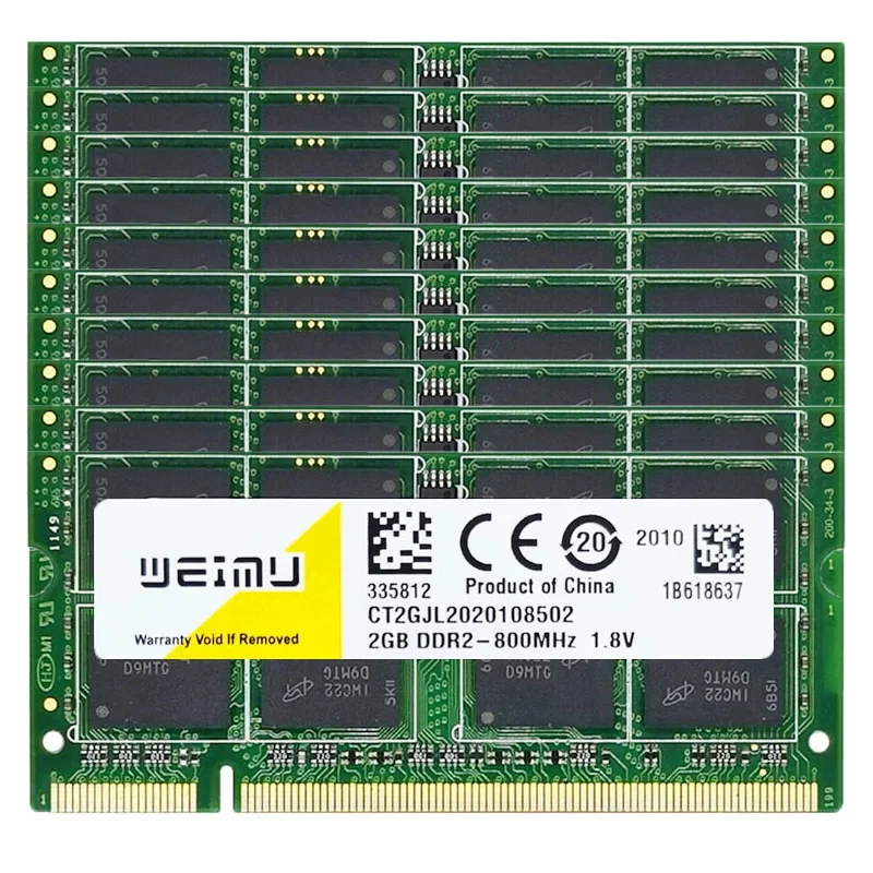 DDR2 2GB 4GB ذاكرة الوصول العشوائي 667Mhz 800Mhz كمبيوتر محمول PC2 5300 6400 1.8V 200Pin غير ECC دفتر غير مخزن SODIMM Memoria RAM