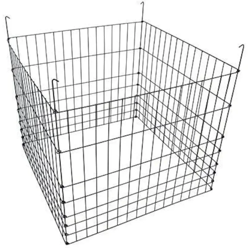 

Садовое проволочное контейнер для компостника 36x36x30 дюймов, черный, ограждение для садовой кровати