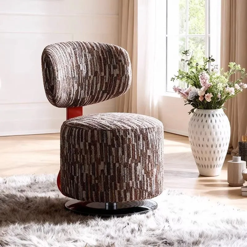 

Retro style rotatable leisure sofa chair living room balcony bedroom homestay simple creative single chair back chair