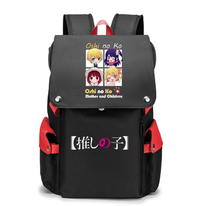 Oshi No Ko Rubii Ai Akuamarin Backpack Mochila Teenarges Schoolbag Anime Men Women Large USB Charge Laptop Outdoor Bag