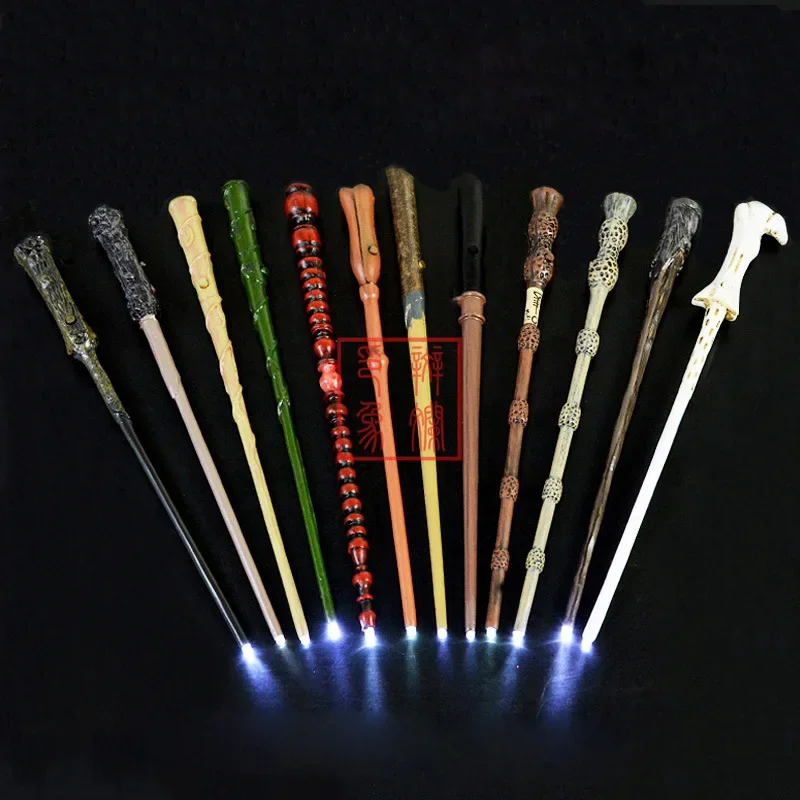 Accesorios COS, varita luminosa de Harry, varita para fiesta de Halloween, juguetes para niños, animación de varita mágica de Potter Hermione