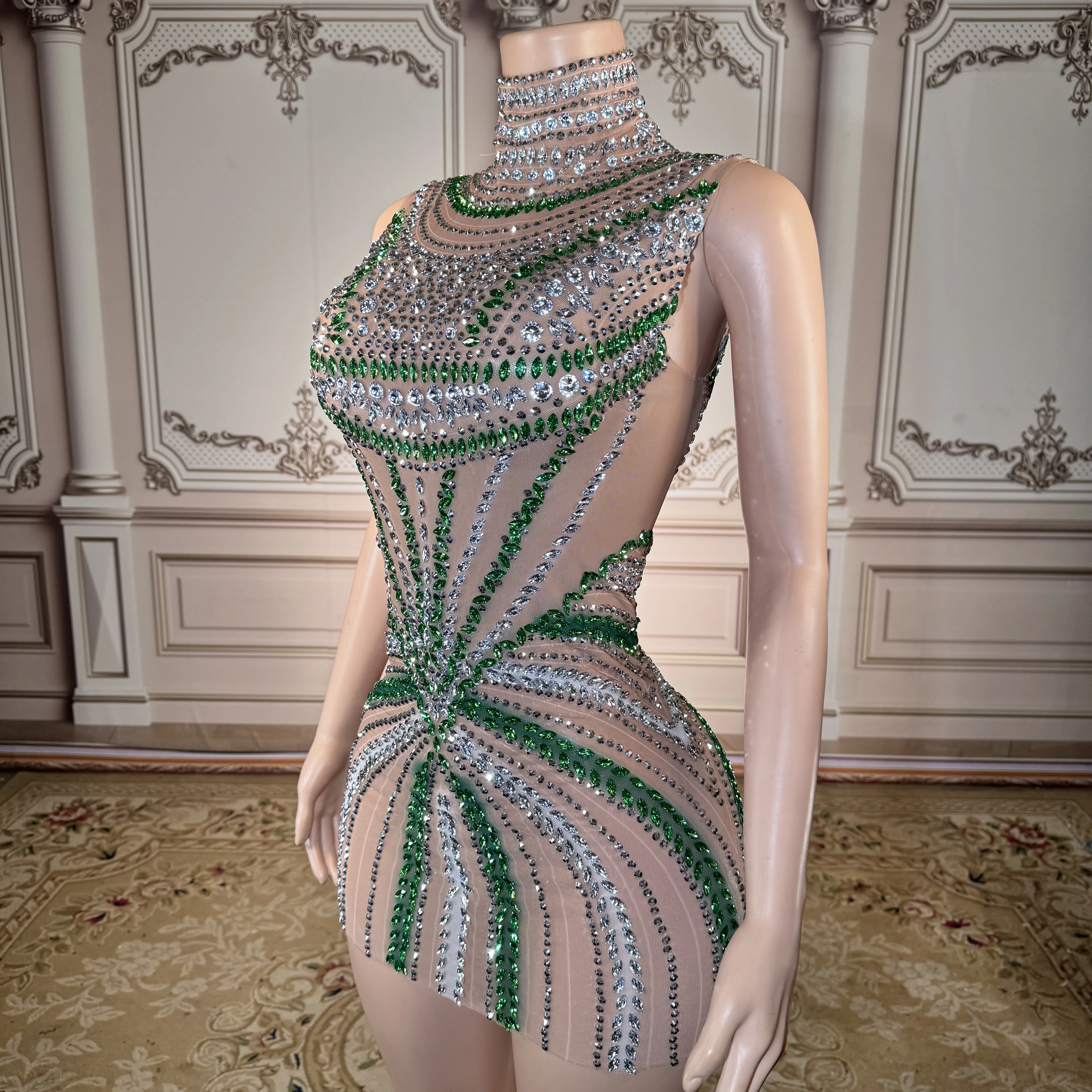 ZD فستان سهرة فساتين الحفلات بالإضافة إلى حجم الملابس النسائية مثير المرأة مساء أناقة لعيد ميلاد #4