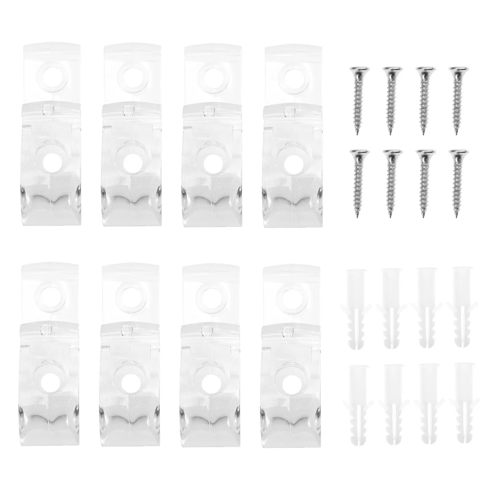 8Pcs Transparent Blind Rod Replacement Hooks Smooth Delicate Surface Strong Lightweight for Roller Blinds Roman Roller Tensioner