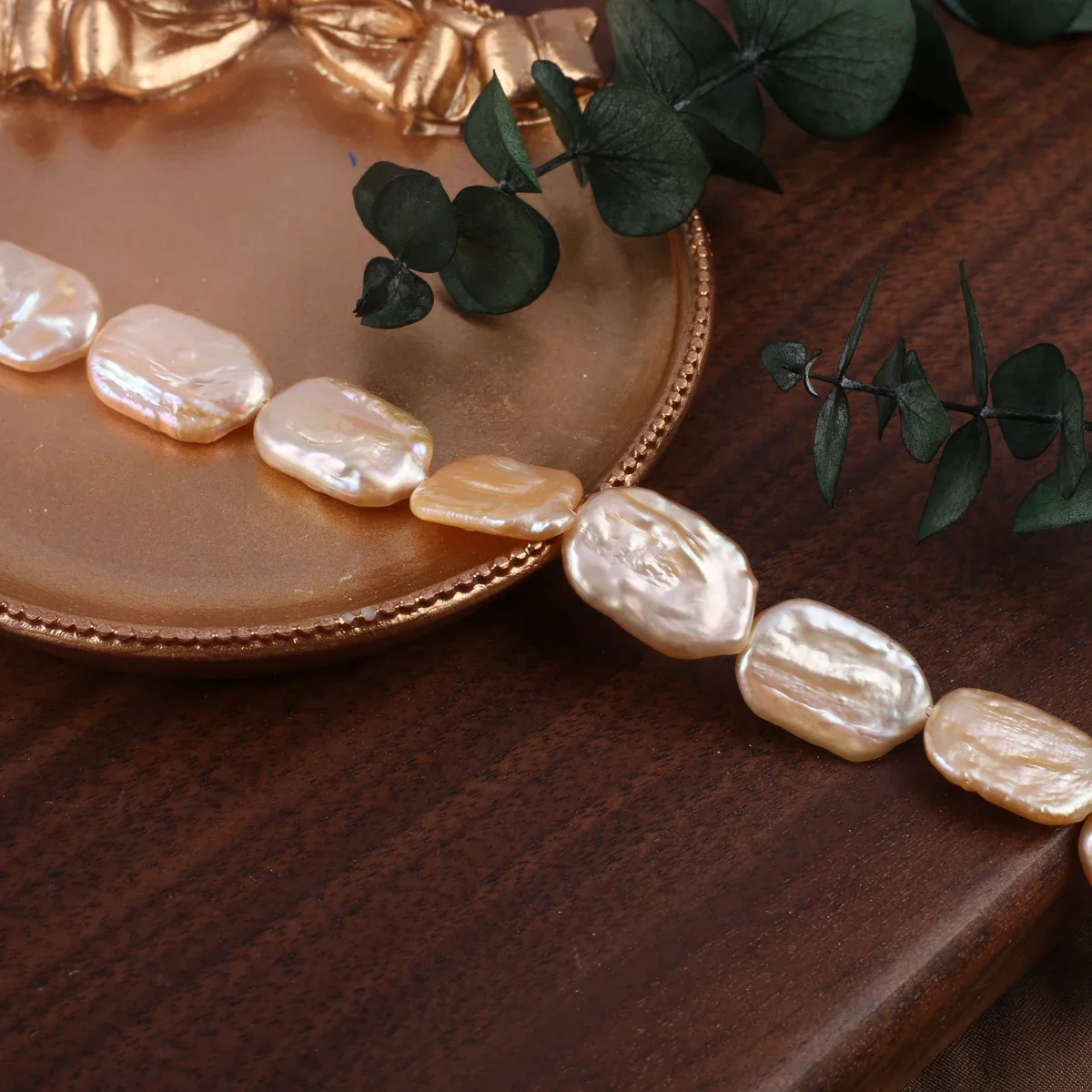 Natural Freshwater Pearl Baroque Beaded Yellow  Irregular Shape Loose Bead for Jewelry Making DIY Necklace Bracelet Accessories