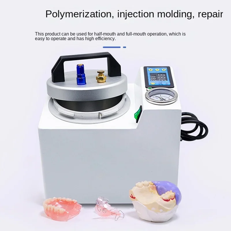 Dental Lab Automatic Polymerizer Portable Curing Pressure Pot Polymerizing Digital Display Adsorption silicone rubber repair