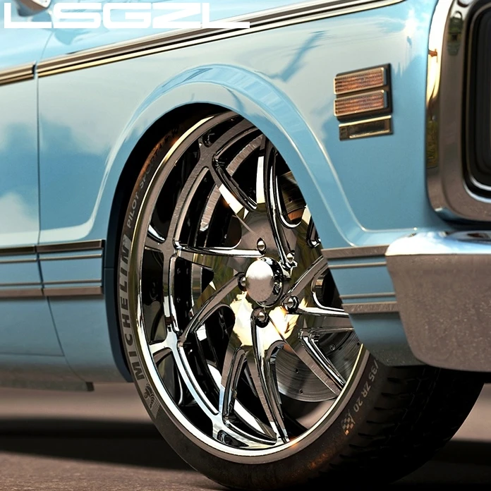 

LSGZL 2 Piece Forged Alloy Wheel Rims for chevrolet C10 Polish or Chrome Wheel 22x12 24x12 Lowerd Lifted Truck Custom Wheels