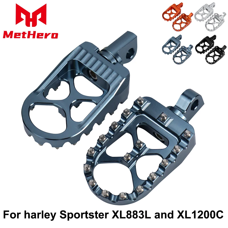 

Мотоциклетные подножки MX, широкие толстые подножки, педали для Harley Sportster XL 883 1200 и XL1200C 2011 года выпуска, H6 2018-позднее XL1200XS