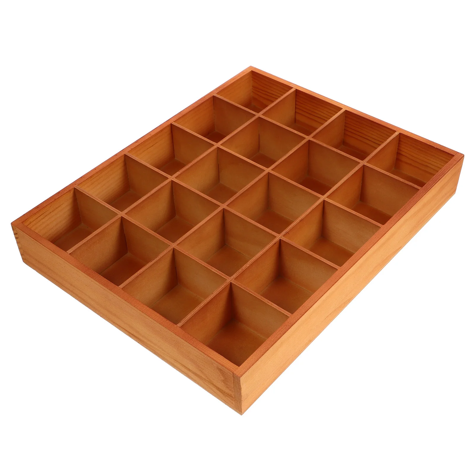 

Wooden Section Box Organizer Tray with Compartments for Jewelry Keys Trinkets Compact Drawer Storage Jewelry Tray