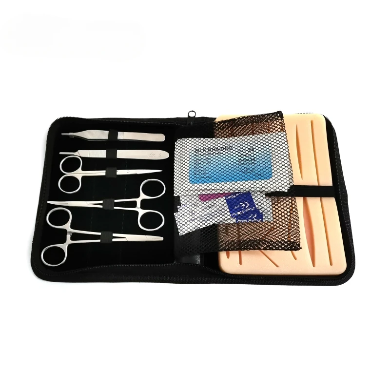 

Suture Training Kit with Silicone Pad with Mesh Medical Students Surgical Suture Practice Kit Medical Teaching Model