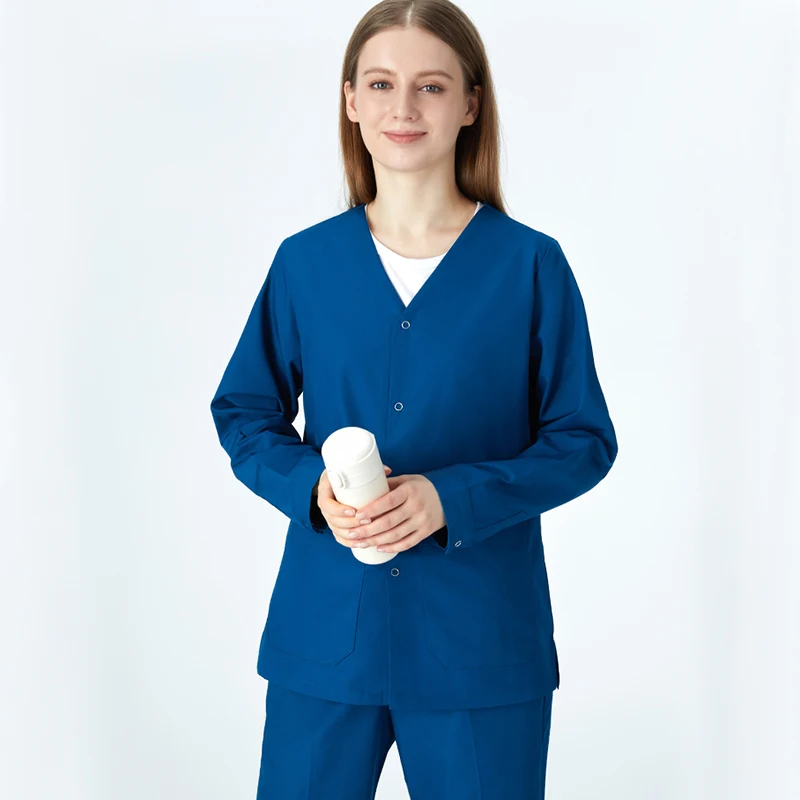 Costumes d'infirmière à manches longues, ensemble de gommage pour femmes, uniforme médical, vêtements de travail, Assistant dentaire vétérinaire, tenue de travail pour médecin 206