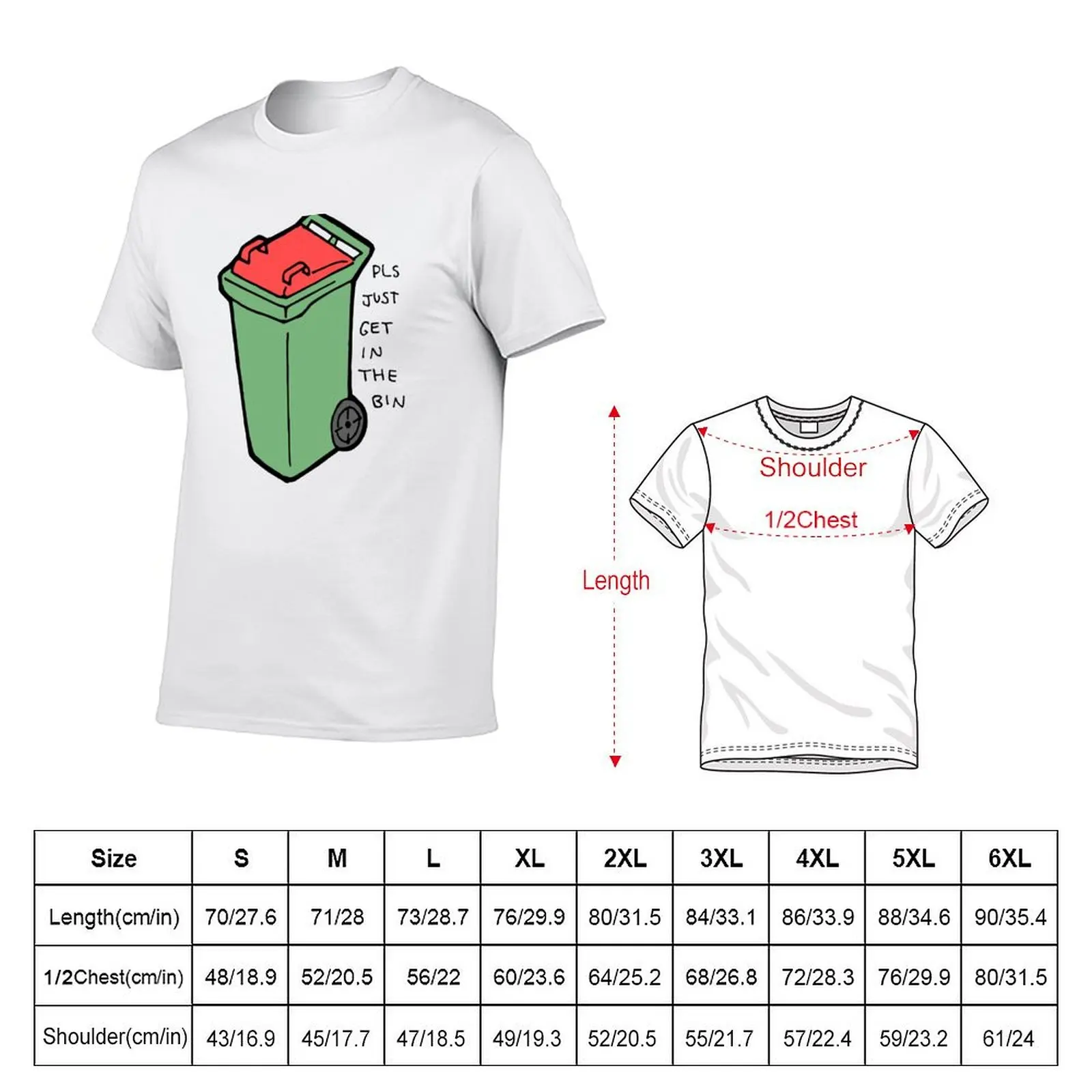 Get in the coloured bin T-Shirt Sweat Resistant Workout Tee Shirt