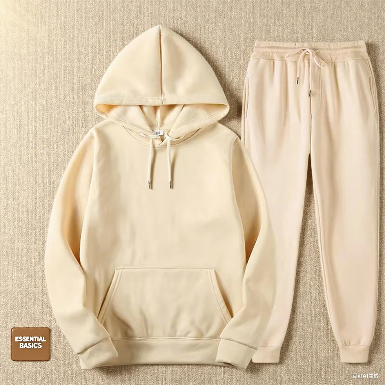 2025 Men Women Tracksuit Hoodies Casual Solid Color Thick Pullover and Long Pant 2-piece Set Men Autumn Fleece Jogger SportsSuit