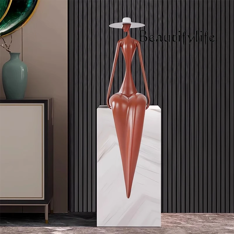 

Abstract art figure sculpture model house villa living room entrance aisle soft decoration design sense light luxury high-end