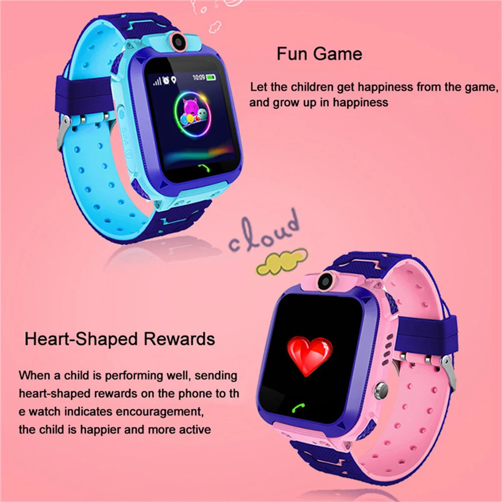 Q12B Kids Smart Phone Watch With Camera Alarm Clock Flashlight Voice Chatting Kids Watches Gift For Boys Girls