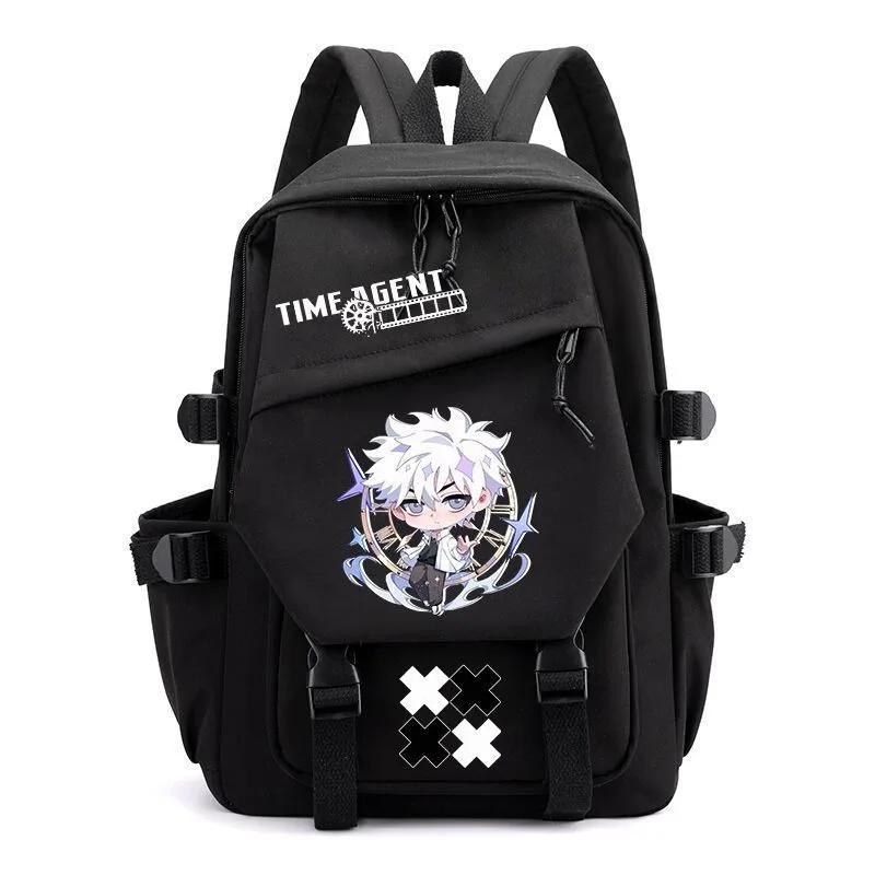 Chibi, Black White Pink Green, Link Click, Student Kids Teens School Bags, Large Capacity Mochilas Anime Backpacks Girls Boys