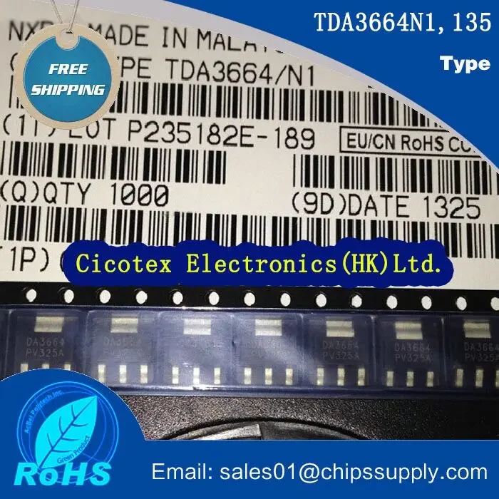 10pcs/lot TDA3664N1,135 SOT-223 IC REG LINEAR 5V 100MA SOT223