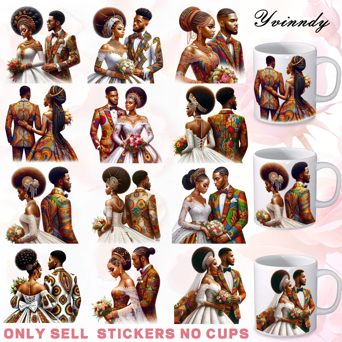 

Набор из 12 наклеек для упаковки в стеклянные банки ко Дню святого Валентина, УФ-ДТФ, самоклеящаяся бумага для переноса изображений