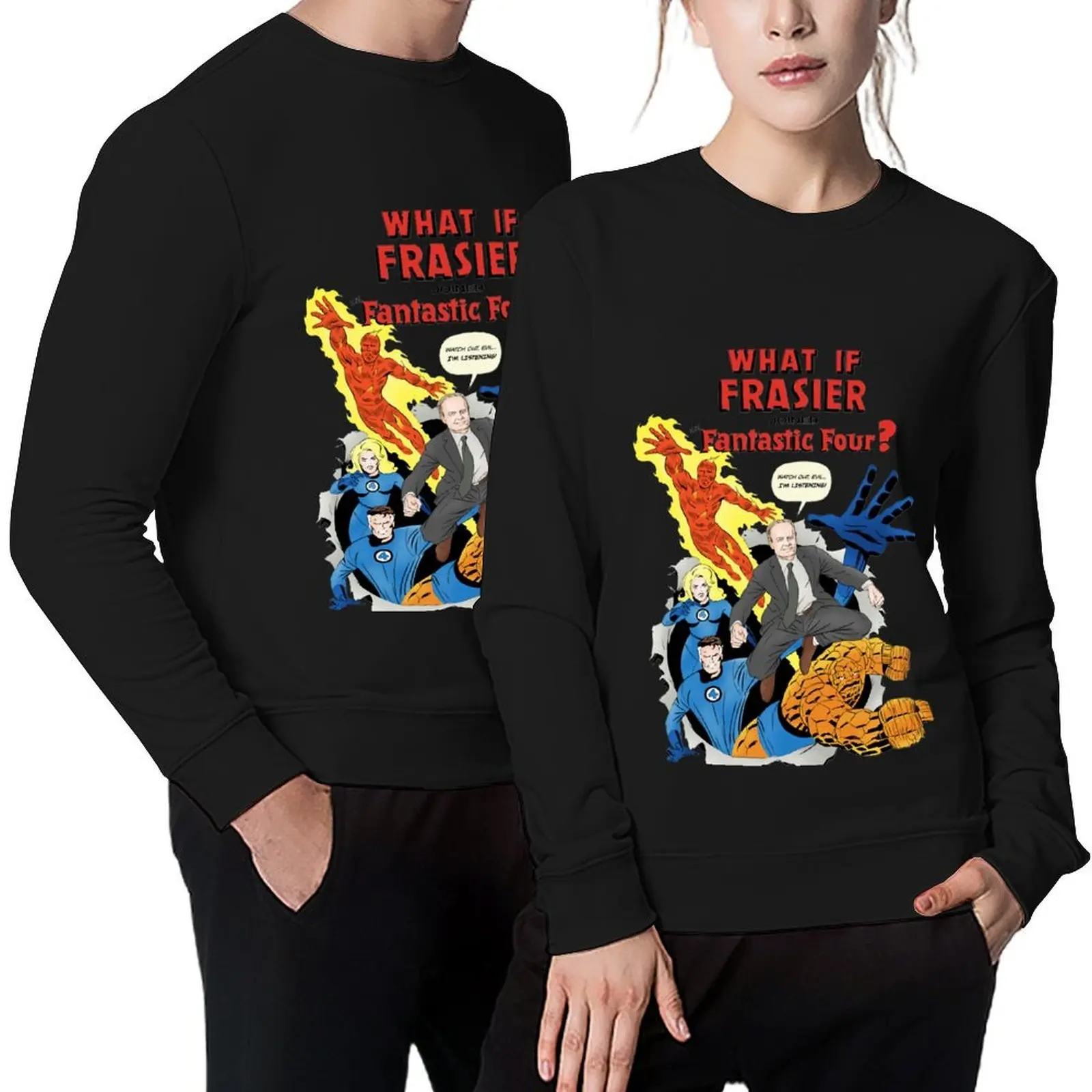 

Frasier Fantastic Four Essential Pullover anime clothing men's sweat-shirt set anime clothes anime sweatshirt