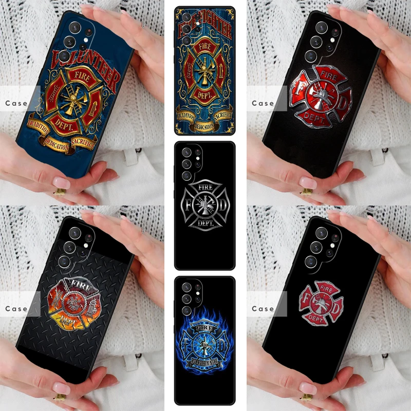 Fire Rescue Department TPU Phone Case for Samsung Galaxy S26 S25 S24 S23 S22 S21 S20 Note10 Plus FE Ultra Cover