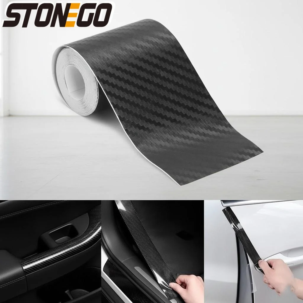 

Carbon Fiber 3D Film Sticker for Car Window B C Pillars Auto Trim Styling Accessories 300cm Length