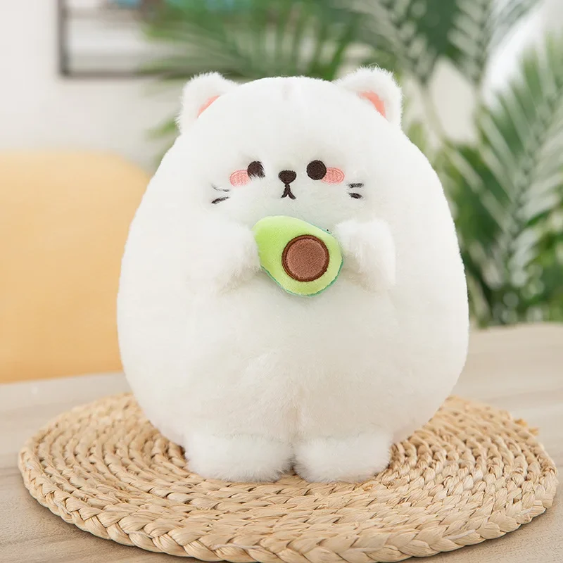 Neue Stil Avocado süße Katze weiche gefüllte Plüschpuppe Spielzeug zarte Kawaii Home Dekoration Geburtstagsgeschenke für Kinder oder Freunde